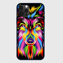 Чехол iPhone 12 Pro Max Neon wolf