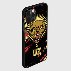 Чехол для iPhone 12 Pro Max Узбекистан - агрессивный волк, цвет: 3D-черный — фото 2