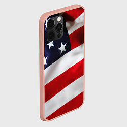 Чехол для iPhone 12 Pro Max США USA, цвет: 3D-светло-розовый — фото 2