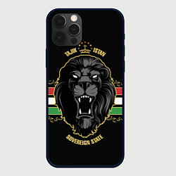 Чехол для iPhone 12 Pro Max Таджикистан - черный лев, цвет: 3D-черный