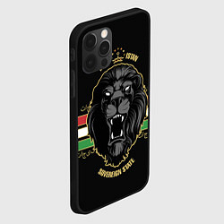 Чехол для iPhone 12 Pro Max Таджикистан - черный лев, цвет: 3D-черный — фото 2