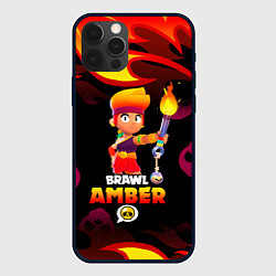 Чехол для iPhone 12 Pro Max BRAWL STARS AMBER, цвет: 3D-черный