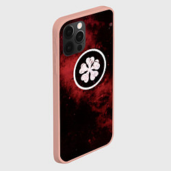 Чехол для iPhone 12 Pro Max Черный клевер, цвет: 3D-светло-розовый — фото 2