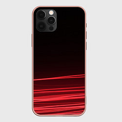 Чехол для iPhone 12 Pro Max Красное и Черное, цвет: 3D-светло-розовый