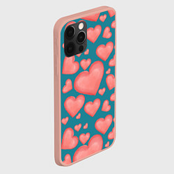 Чехол для iPhone 12 Pro Max Любовь, цвет: 3D-светло-розовый — фото 2