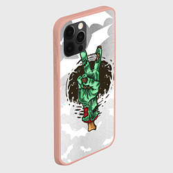 Чехол для iPhone 12 Pro Max Zombie peace hand, цвет: 3D-светло-розовый — фото 2