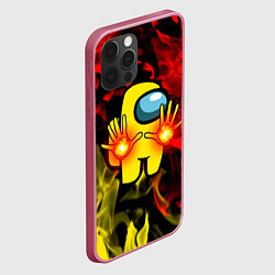 Чехол для iPhone 12 Pro Max Маг огня Among us, цвет: 3D-малиновый — фото 2