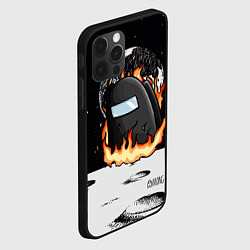 Чехол для iPhone 12 Pro Max Among Us fire, цвет: 3D-черный — фото 2