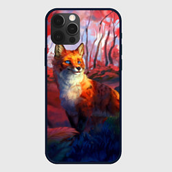 Чехол для iPhone 12 Pro Max Рыжая лиса, цвет: 3D-черный