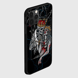 Чехол для iPhone 12 Pro Max The Skull King and Queen, цвет: 3D-черный — фото 2