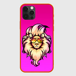 Чехол iPhone 12 Pro Max Модный лев в очках