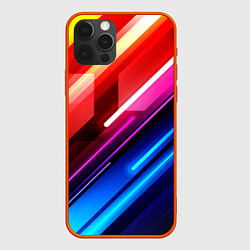 Чехол для iPhone 12 Pro Max НЕОН, цвет: 3D-красный