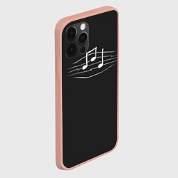 Чехол для iPhone 12 Pro Max Музыкальные ноты, цвет: 3D-светло-розовый — фото 2