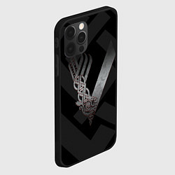Чехол для iPhone 12 Pro Max ВИКИНГИ VIKINGS V, цвет: 3D-черный — фото 2