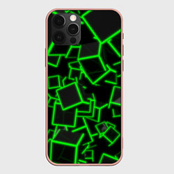 Чехол для iPhone 12 Pro Max Cyber cube, цвет: 3D-светло-розовый