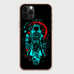 Чехол для iPhone 12 Pro Max Нэдзуко, Kimetsu no Yaiba, цвет: 3D-светло-розовый