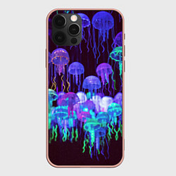 Чехол iPhone 12 Pro Max Неоновые медузы