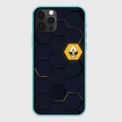 Чехол для iPhone 12 Pro Max Renault, цвет: 3D-мятный