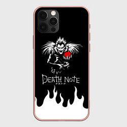 Чехол для iPhone 12 Pro Max DEATH NOTE ТЕТРАДЬ СМЕРТИ, цвет: 3D-светло-розовый