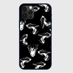 Чехол для iPhone 12 Pro Max Оскал волка, цвет: 3D-черный
