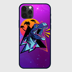 Чехол для iPhone 12 Pro Max Retrowave Neon Dinosaur, цвет: 3D-черный