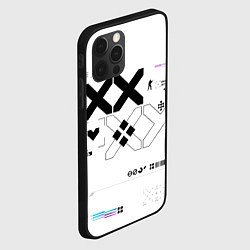 Чехол для iPhone 12 Pro Max Desert Eagle: Printstream White, цвет: 3D-черный — фото 2