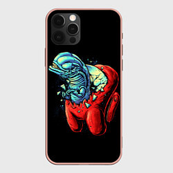 Чехол для iPhone 12 Pro Max Among Us Aliens, цвет: 3D-светло-розовый