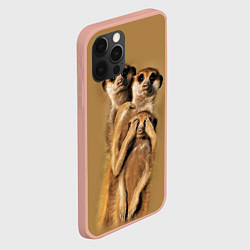 Чехол для iPhone 12 Pro Max Сурикаты, цвет: 3D-светло-розовый — фото 2