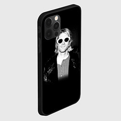 Чехол для iPhone 12 Pro Max Курт Кобейн в Очках Nirvana, цвет: 3D-черный — фото 2