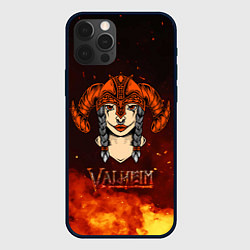 Чехол для iPhone 12 Pro Max Valheim девушка воин, цвет: 3D-черный