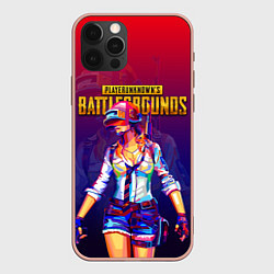 Чехол для iPhone 12 Pro Max PUBG GIRL ПАБГ ДЕВУШКА, цвет: 3D-светло-розовый