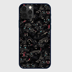 Чехол для iPhone 12 Pro Max Волки Wolwes, цвет: 3D-черный