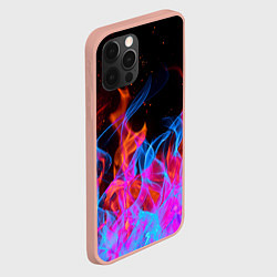 Чехол для iPhone 12 Pro Max ТРИ ОГНЯ FIRE СИНИЙ ОГОНЬ, цвет: 3D-светло-розовый — фото 2