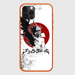 Чехол для iPhone 12 Pro Max Черный Аста демон Чёрный клевер, цвет: 3D-красный