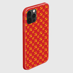 Чехол для iPhone 12 Pro Max СССР, цвет: 3D-красный — фото 2