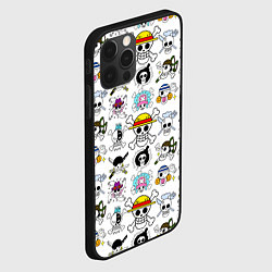 Чехол для iPhone 12 Pro Max Веселые Роджеры пиратов Соломенной Шляпы, цвет: 3D-черный — фото 2