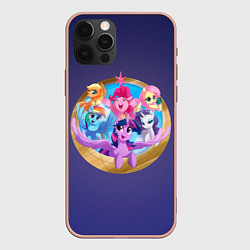 Чехол для iPhone 12 Pro Max Pony team, цвет: 3D-светло-розовый