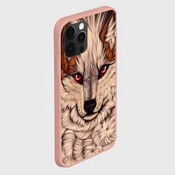 Чехол для iPhone 12 Pro Max Красивая Волчица, цвет: 3D-светло-розовый — фото 2