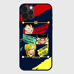 Чехол iPhone 12 Pro Max Луффи, Зоро и Санджи One Piece