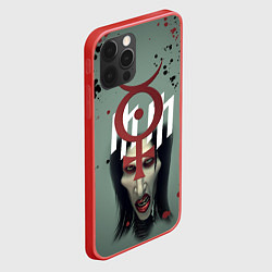 Чехол для iPhone 12 Pro Max Marilyn Manson Мерилин Мэнсон Z, цвет: 3D-красный — фото 2