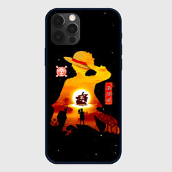Чехол для iPhone 12 Pro Max Манки Д Луффи пираты Соломенной Шляпы, цвет: 3D-черный