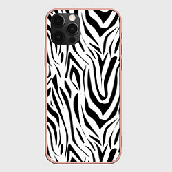 Чехол iPhone 12 Pro Max Черно-белая зебра
