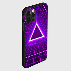 Чехол для iPhone 12 Pro Max Фон в стиле ретро 80-х, цвет: 3D-черный — фото 2