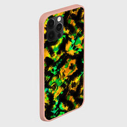 Чехол для iPhone 12 Pro Max Абстрактный желто-зеленый узор, цвет: 3D-светло-розовый — фото 2