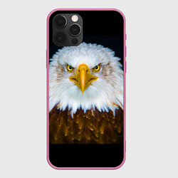 Чехол для iPhone 12 Pro Max Белоголовый орлан, цвет: 3D-малиновый