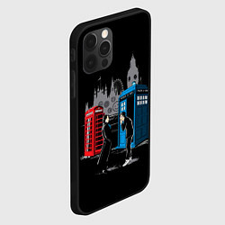 Чехол для iPhone 12 Pro Max Шерлок х Доктор, цвет: 3D-черный — фото 2