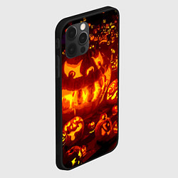 Чехол для iPhone 12 Pro Max Тыквы на Хэллоуин, цвет: 3D-черный — фото 2