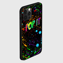 Чехол для iPhone 12 Pro Max POP IT CRAZY BRUSHES ПОП ИТ БРЫЗГИ КРАСОК, цвет: 3D-черный — фото 2