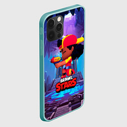 Чехол для iPhone 12 Pro Max Мэг с пушкой Brawl stars, цвет: 3D-мятный — фото 2