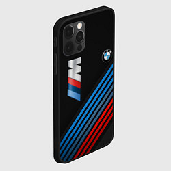 Чехол для iPhone 12 Pro Max BMW STRIPE, цвет: 3D-черный — фото 2